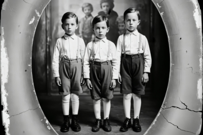 Una simple fotografía de 1909 mostraba a tres hermanos de 8 años, pero uno de ellos no debería haber existido.