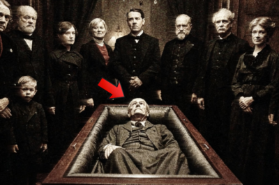 Era sólo una familia reunida para un funeral, pero mire atentamente el ataúd abierto.