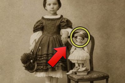 Una niña posa para una foto con una muñeca. ¡100 años después, los expertos palidecen al hacer zoom!