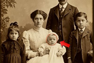 El retrato familiar de 1915 que parece normal… hasta que ves los ojos negros del bebé