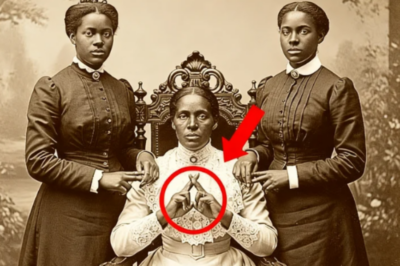 Era sólo un retrato de una madre y sus hijas, pero mire más de cerca sus manos.