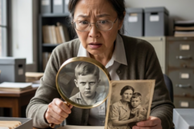 Una mujer abraza a su hijo en 1931, pero al acercarse al rostro del niño, algo parece extraño.