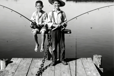 Esta foto de 1878 de dos niños pescando parece inofensiva… hasta que ves la cadena en el agua.