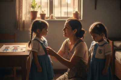 GEMELAS POBRES LE PIDEN A UN MILLONARIO QUE SEA SU PAPÁ EN UNA FIESTA ESCOLAR, INESPERADO ACONTECE