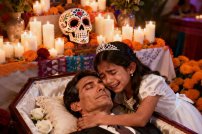 Una niña de 8 años permaneció durante horas junto al ataúd de su padre… hasta que ocurrió algo inexplicable.