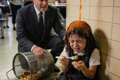El padre magnate entró en la cafetería de una escuela… y encontró a su hija comiendo sobras. Lo que hizo después sacudió a todo el campus.