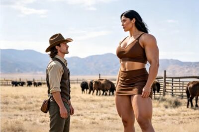 ¿Puedes hacerme llegar al orgasmo?- La novia gigante le preguntó al vaquero virgen, él respondió Yo…