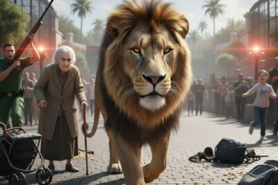 León escapa de jaula en zoológico, mujer mayor se niega a correr, lo que sucedió sorprendió a todos