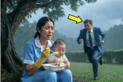 Millonario encuentra a SU CRIADA almorzando bajo la lluvia Al descubrir el motivo queda devasta