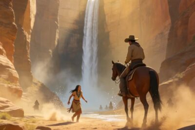 “Vaquero… no mires, mi vestido ha desaparecido”, susurró la mujer apache detrás de la cascada
