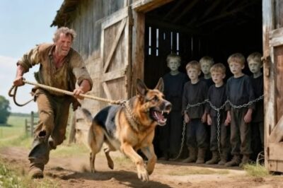 “Un perro se negó a abandonar el granero — dentro había 31 niños encadenados que nadie sabía que….