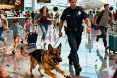 Un perro policía atacó una maleta en el aeropuerto, nadie supo qué la detuvo.