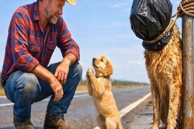 Granjero ve a un cachorro SUPLICANDO ayuda para salvar a su madre… entonces hace esto…
