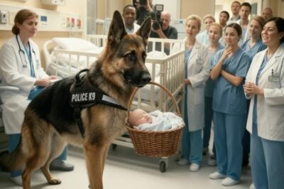 “Un pastor alemán K9 apareció en el hospital llevando a un bebé — lo que sucedió después te hará…