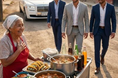 Mexicana alimentó a TRILLIZOS sin hogar; años después, 3 Rolls-Royce frenaron en su puesto de comida…