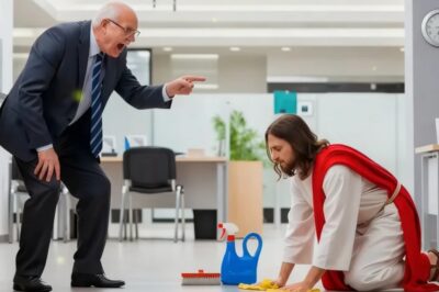 “Eres una basura y nunca tendrás nada” el millonario humilló al conserje… pero era Jesús disfrazado…