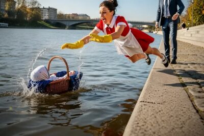 LAS NIÑERAS TIRARON AL BEBÉ DEL MILLONARIO AL RÍO… ¡LA EMPLEADA SE LANZÓ!