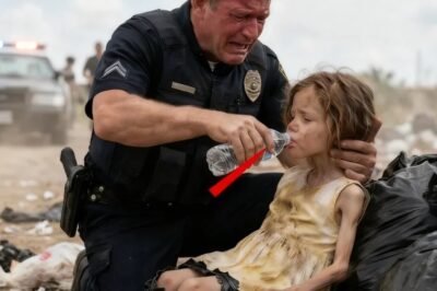 Policía patea saco negro en basurero, oye grito de niña — lo rompe y llama al 911 en pánico