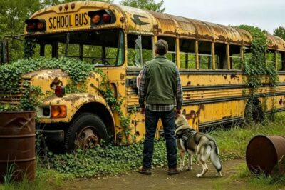 Un veterano lo perdió todo y se mudó a un autobús oxidado con su perro. Lo que construyeron…