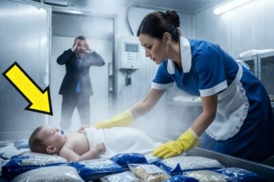 LAS NIÑERAS CERRARON AL BEBÉ DEL MILLONARIO EN EL CONGELADOR… ¡LA EMPLEADA LO ENCONTRÓ A TIEMPO!