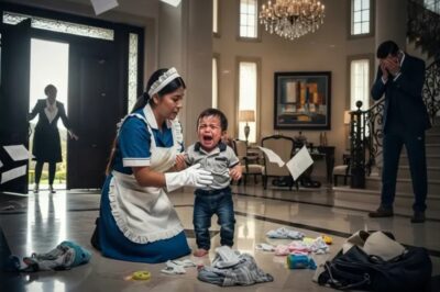 LAS NIÑERAS RENUNCIABAN POR EL BEBÉ DEL MILLONARIO… ESTA EMPLEADA LO CAMBIÓ TODO