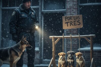 Un oficial y su perro vieron tres cachorros colgados a la venta por $1. Lo que sucedió después te…