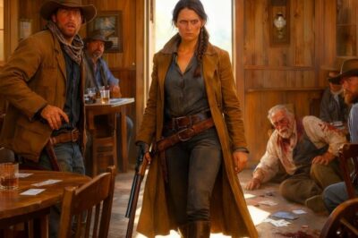 Un forastero golpeó a un granjero anciano en un salón de la pradera—entonces su hija entró a caballo