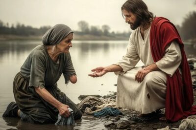 “No tengo un brazo, pero lavaré tu ropa.” dijo la lavandera al anciano… sin saber que era Jesús…