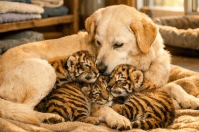 Una Perra Adoptó 3 Cachorros de Tigre, Pero Lo Que Pasó Después Fue Increíble