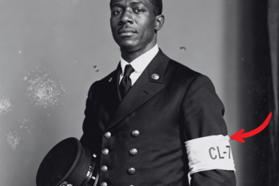 Este retrato de un mozo de ferrocarril de 1918 parece profesional hasta que se nota el brazalete