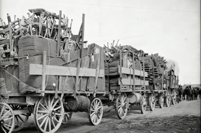 FOTOS RARAS: Los enormes y pesados ​​vagones de mercancías del salvaje oeste.