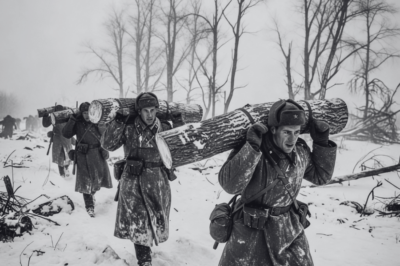Cómo las tropas soviéticas usaron troncos como blindaje contra las ametralladoras alemanas