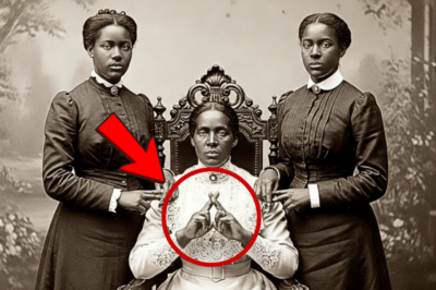 Era sólo un retrato de una madre y sus hijas, pero mire más de cerca sus manos.