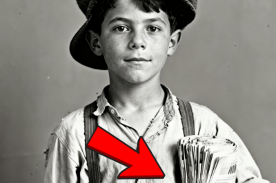 Este retrato de un vendedor de periódicos de 1907 parece seguro hasta que notas el sello en su mano