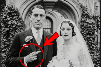 Esta foto de boda de 1920 parece inocente, hasta que notas la mano del novio.