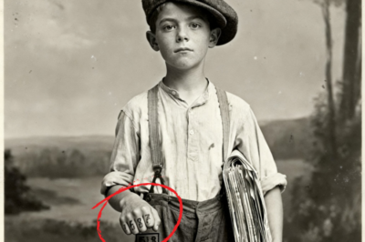 Este retrato de un vendedor de periódicos de 1907 parece seguro hasta que notas el sello en su mano