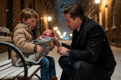 “Señor, mi hermanita se está congelando…” dijo el niño—El CEO los envolvió en su abrigo y los llevó a casa…