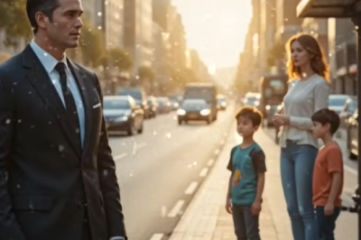 Multimillonario ve a su exnovia esperando un Uber con 3 niños idénticos a él