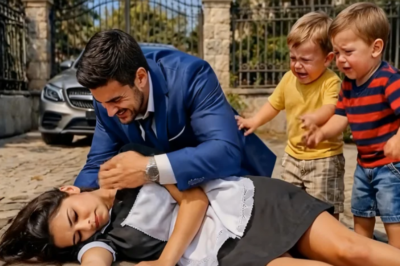 MILLONARIO VIUDO AYUDA A UNA LIMPIADORA QUE ESTABA DESMAYADA EN SU PORTÓN… Y SUS HIJOS CUENTAN LA