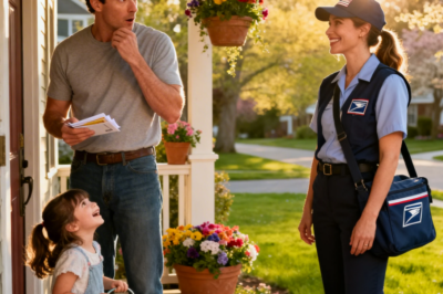 “Daddy, the Mail Lady Always Smiles at You…” Little Girl Giggled— Then His Daughter’s Next Move… 