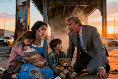 The Billionaire Followed His Maid After Work — Until He Found Her Under a Bridge With Her Kids !