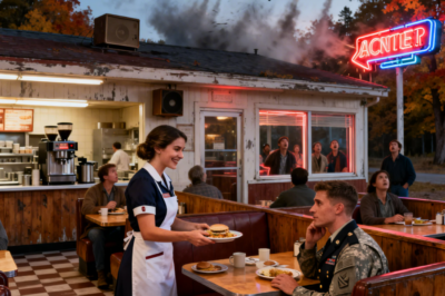  Waitress Buys Dinner for a Quiet Soldier—The Next Day, Helicopters Land Outside her restaurant and… 