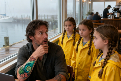 Triplet Girls Tell a Single Dad, ‘Hello Sir, Our Mom Has a Tattoo Just Like Yours’ — He Froze !