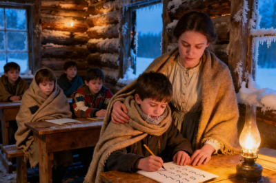 She Taught School in a Freezing Cabin — Rancher Built Her a Stove and Stayed for Lessons !