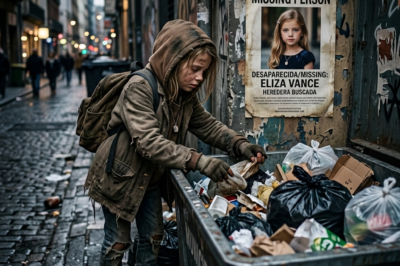 Vio a una niña hurgando en la basura… era la heredera desaparecida que todos buscaban. 