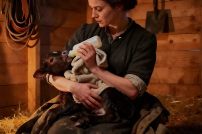 “Nadie me quiere, pero puedo cuidar al ternero”, y el ranchero la invitó a quedarse para Navidad.