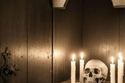 Cuando un monaguillo abrió el confesionario en Puebla, encontró velas encendidas frente a un cráneo