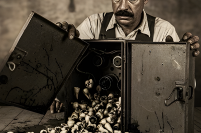 Cuando los electricistas abrieron una caja en Veracruz, cayeron dientes humanos en aceite negro