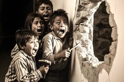 Cuando los niños abrieron una pared sellada en Querétaro, sus gritos salieron al pasillo