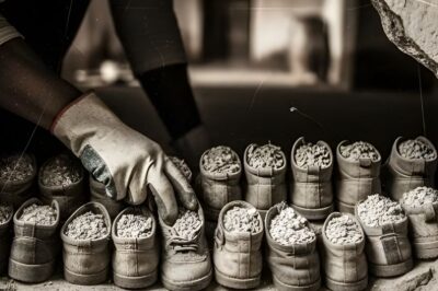 Cuando el plomero abrió el muro en Oaxaca, encontró 14 pares de zapatos infantiles llenos de ceniza